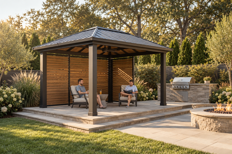 Gazebo Backyard Scene