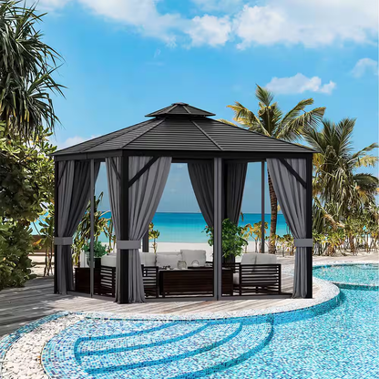 10 ft. x 10 ft. Double-Roof Hardtop Gazebo