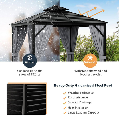 10 ft. x 10 ft. Double-Roof Hardtop Gazebo