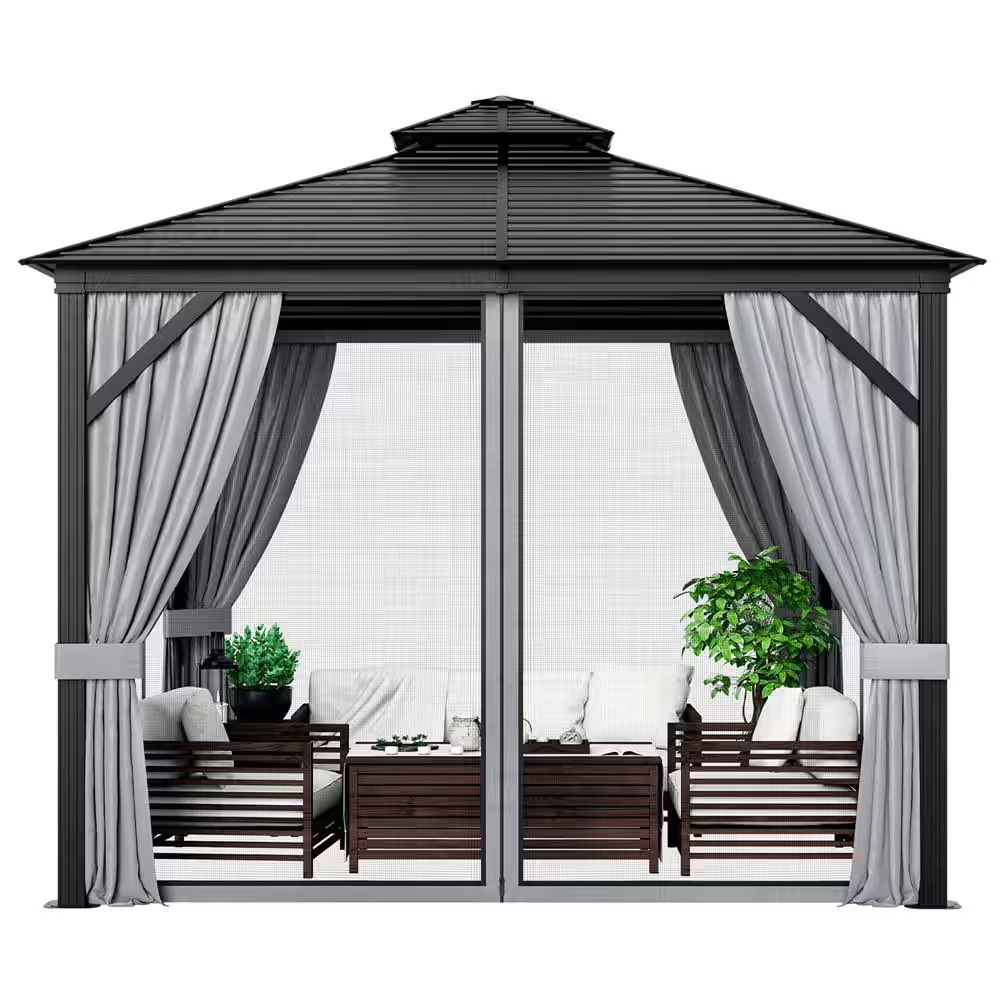10 ft. x 10 ft. Double-Roof Hardtop Gazebo