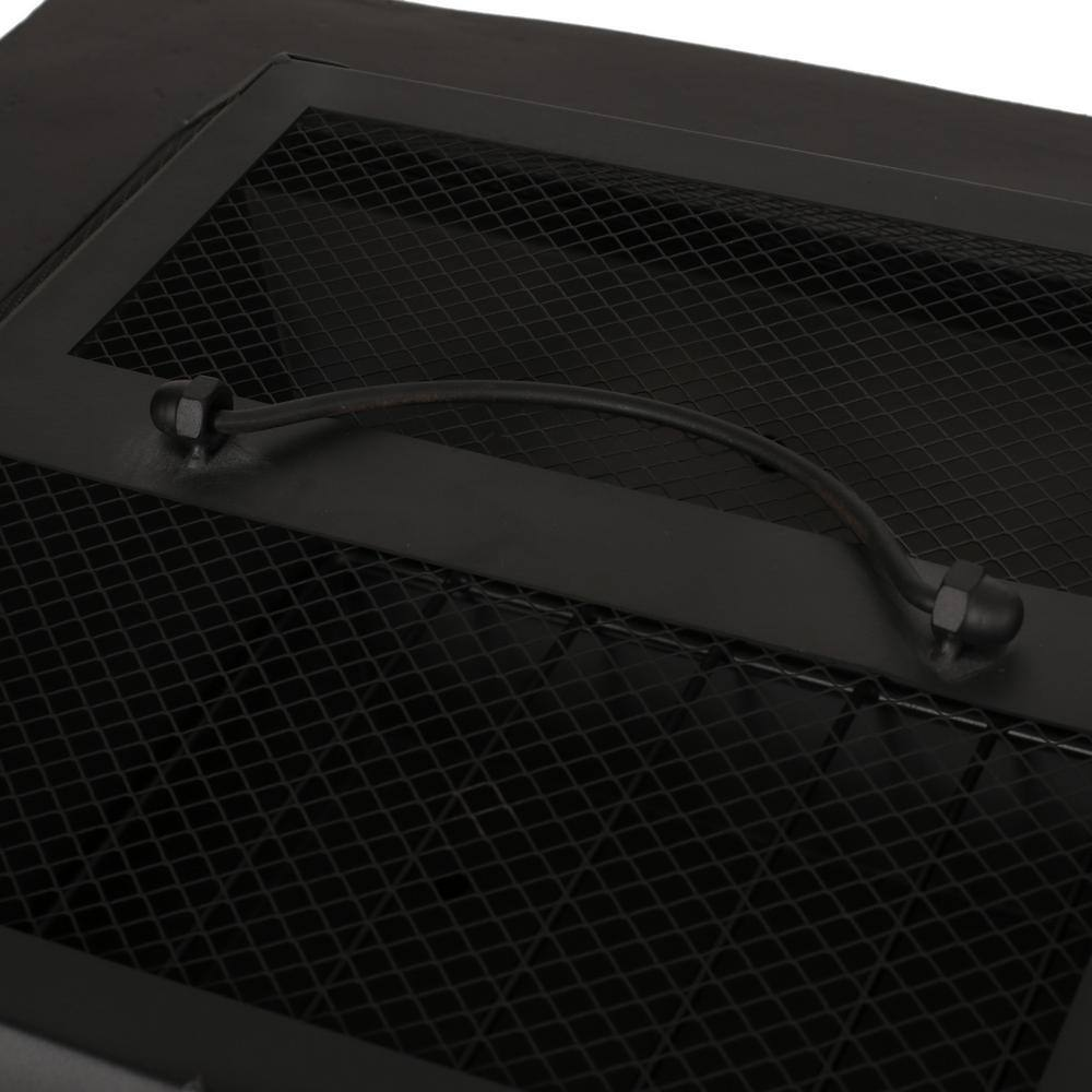 Grey Square Wood-Burning Fire Pit