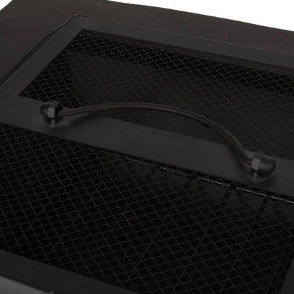 Grey Square Wood-Burning Fire Pit
