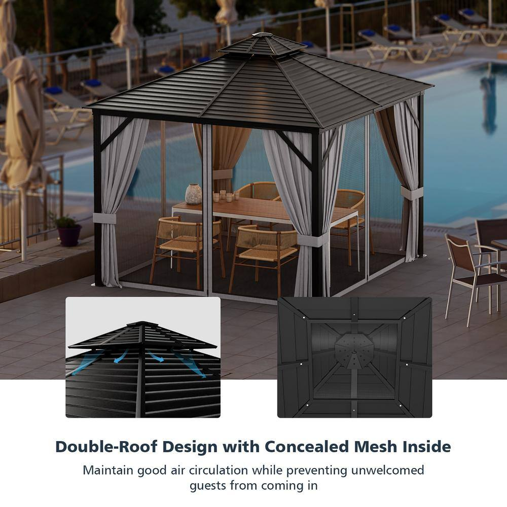 10 ft. x 10 ft. Double-Roof Hardtop Gazebo