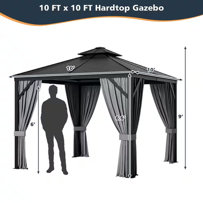 10 ft. x 10 ft. Double-Roof Hardtop Gazebo